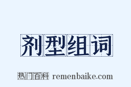 剂型组词是什么意思的图片